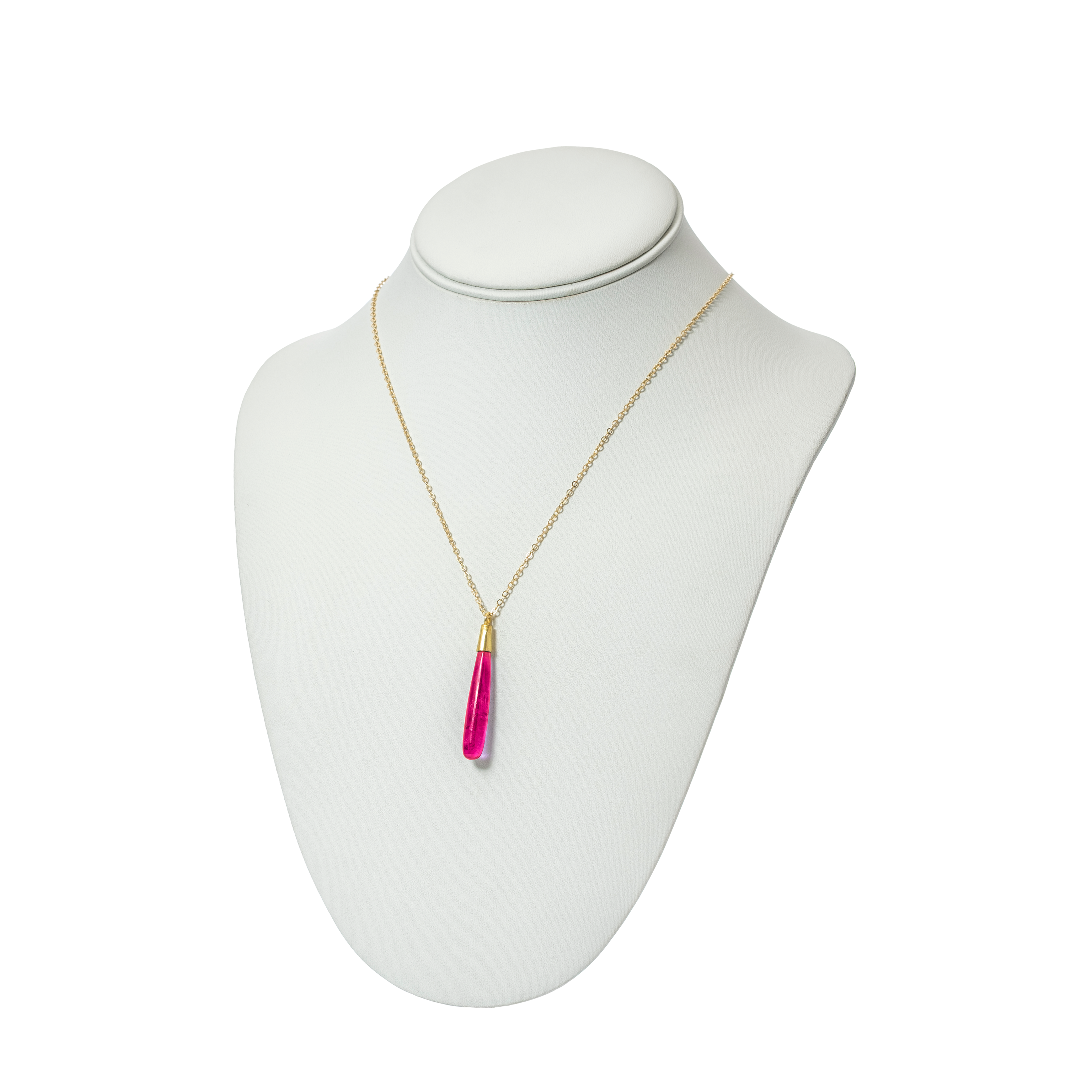 Polished Stone Drop Necklace
