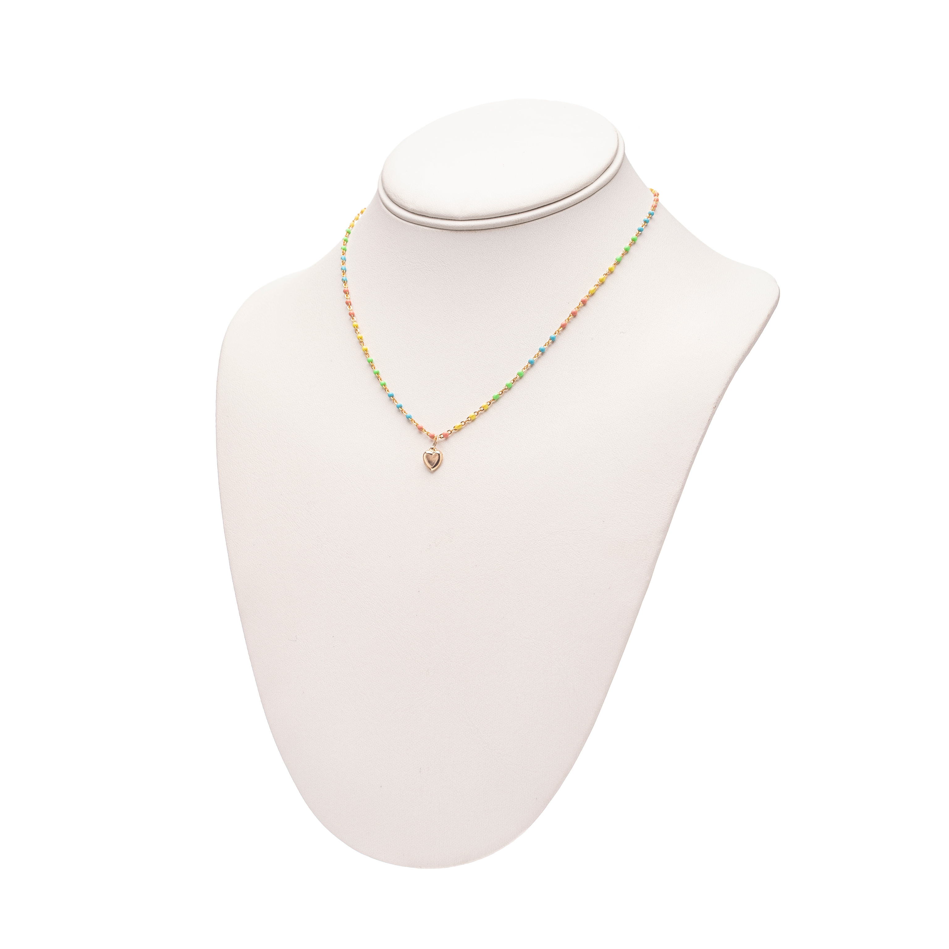 Rainbow Strand Heart Necklace