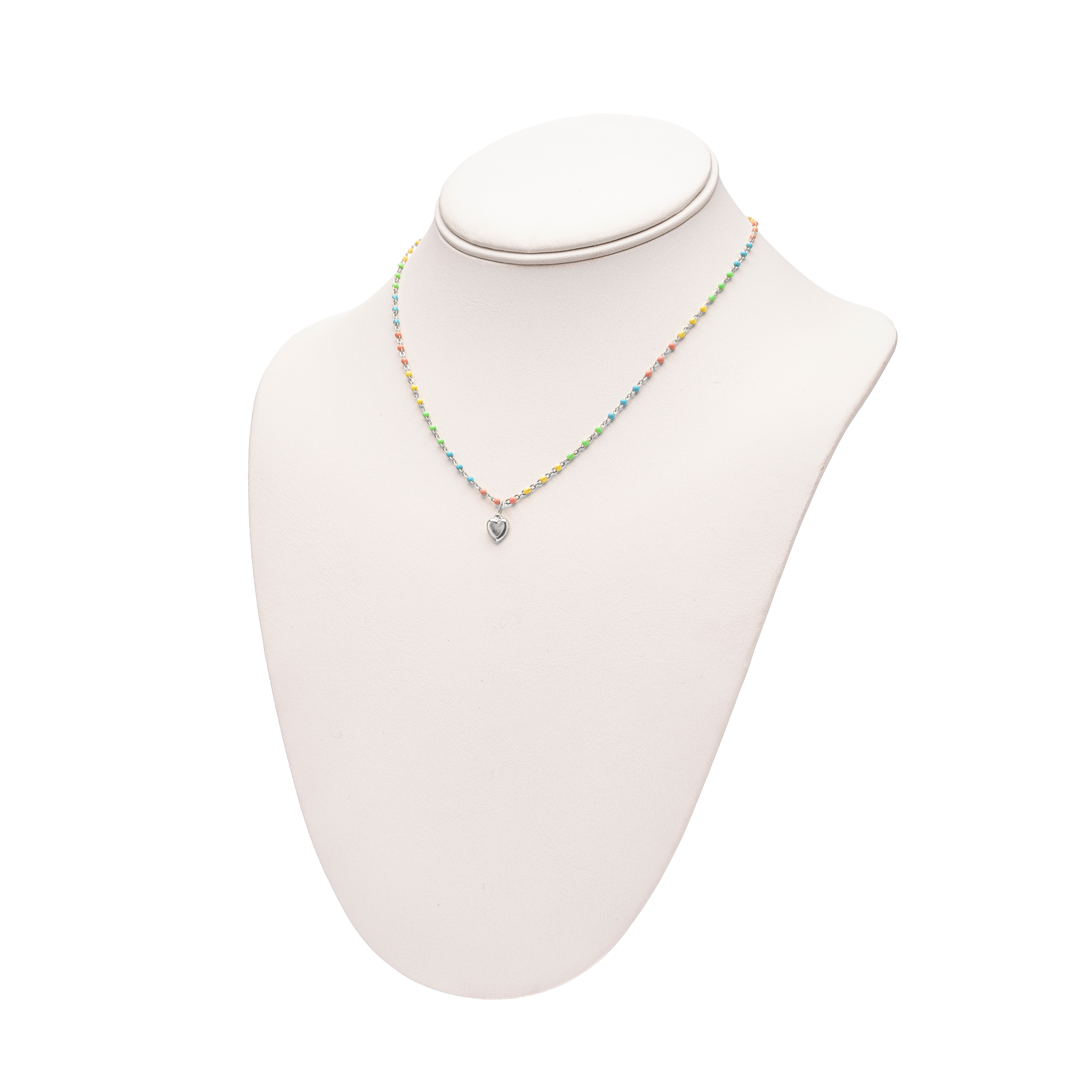 Rainbow Strand Heart Necklace