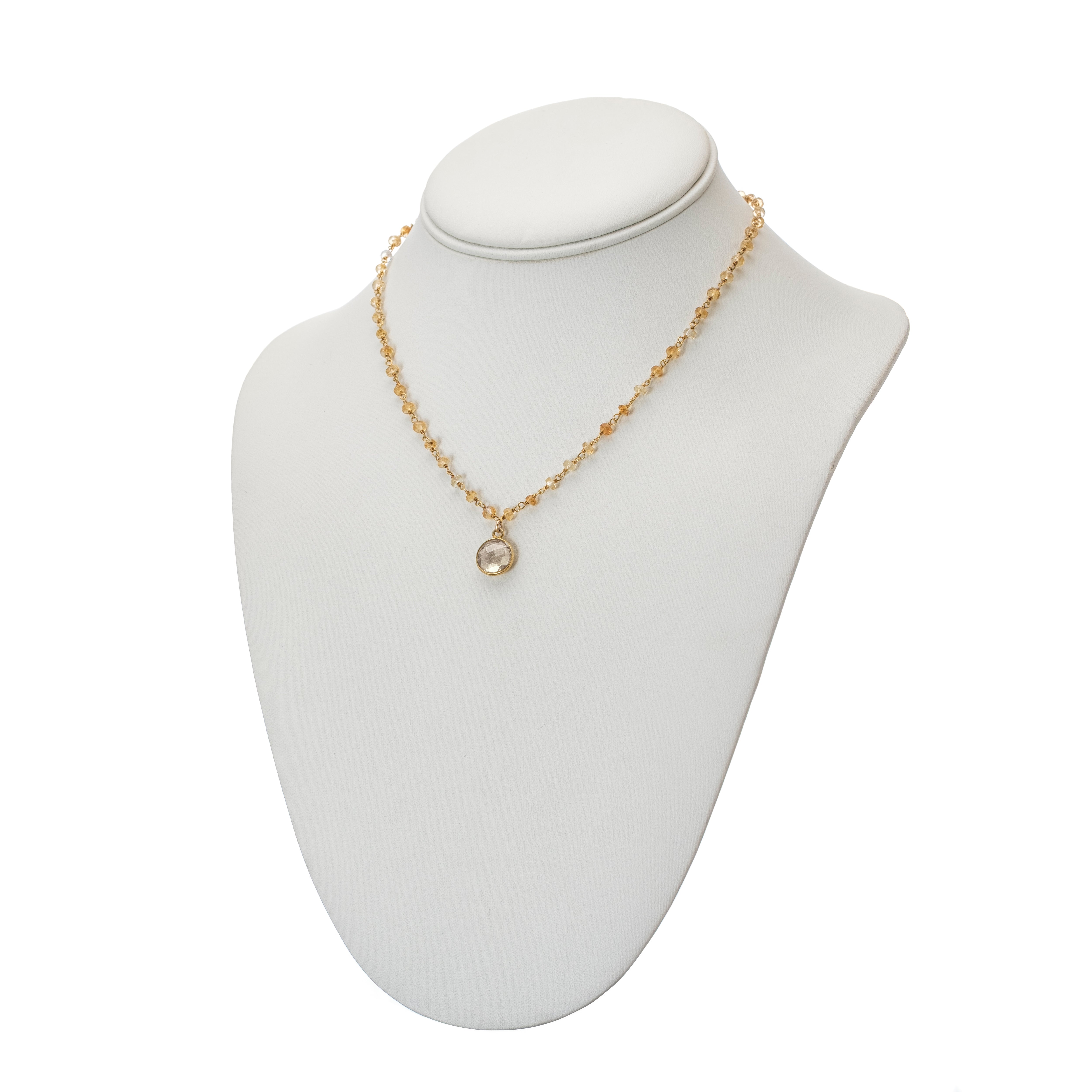 Citrine Drop Necklace