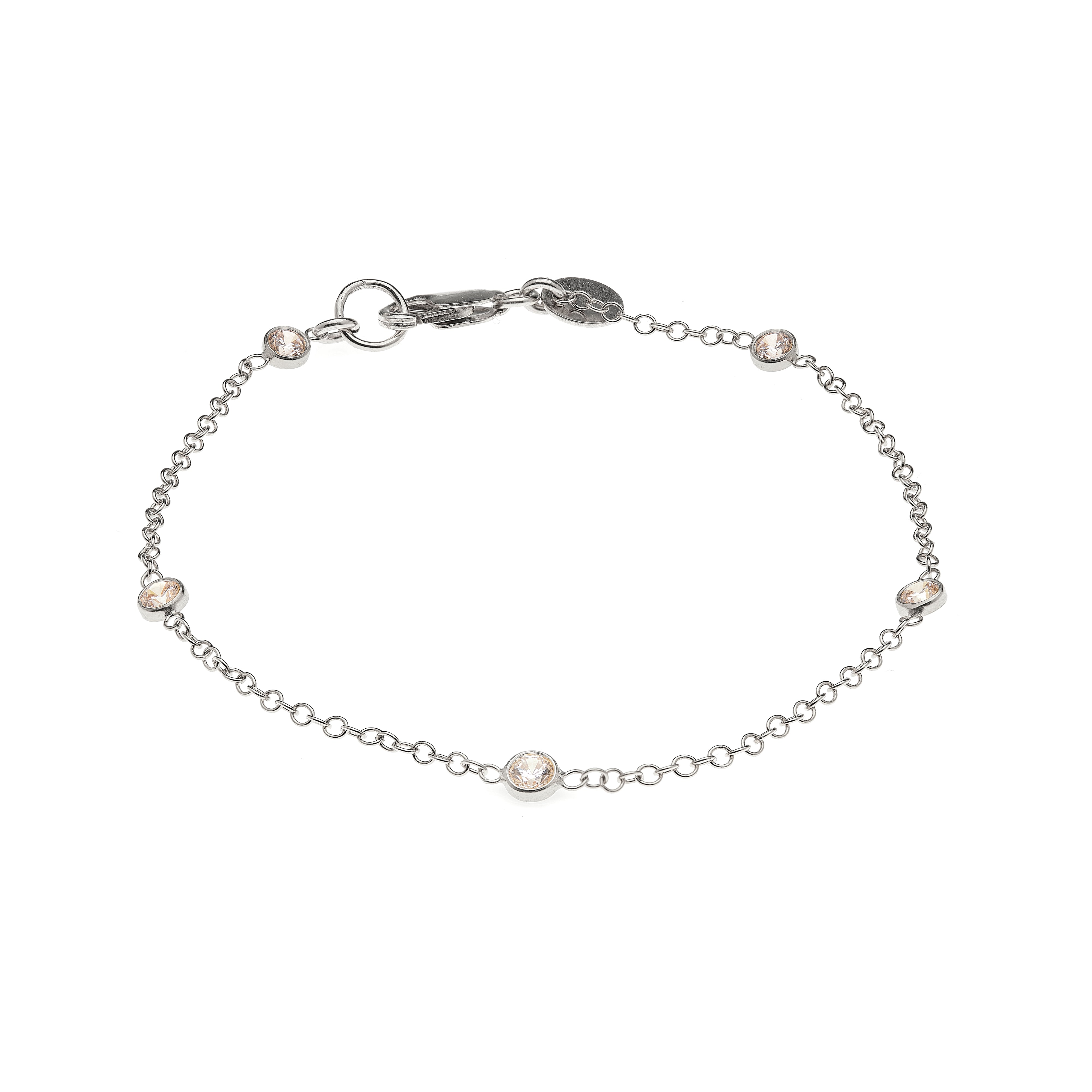 Cubic Zirconia Station Bracelet