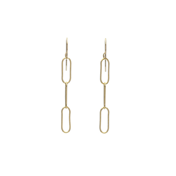 Oval Paperclip Earring