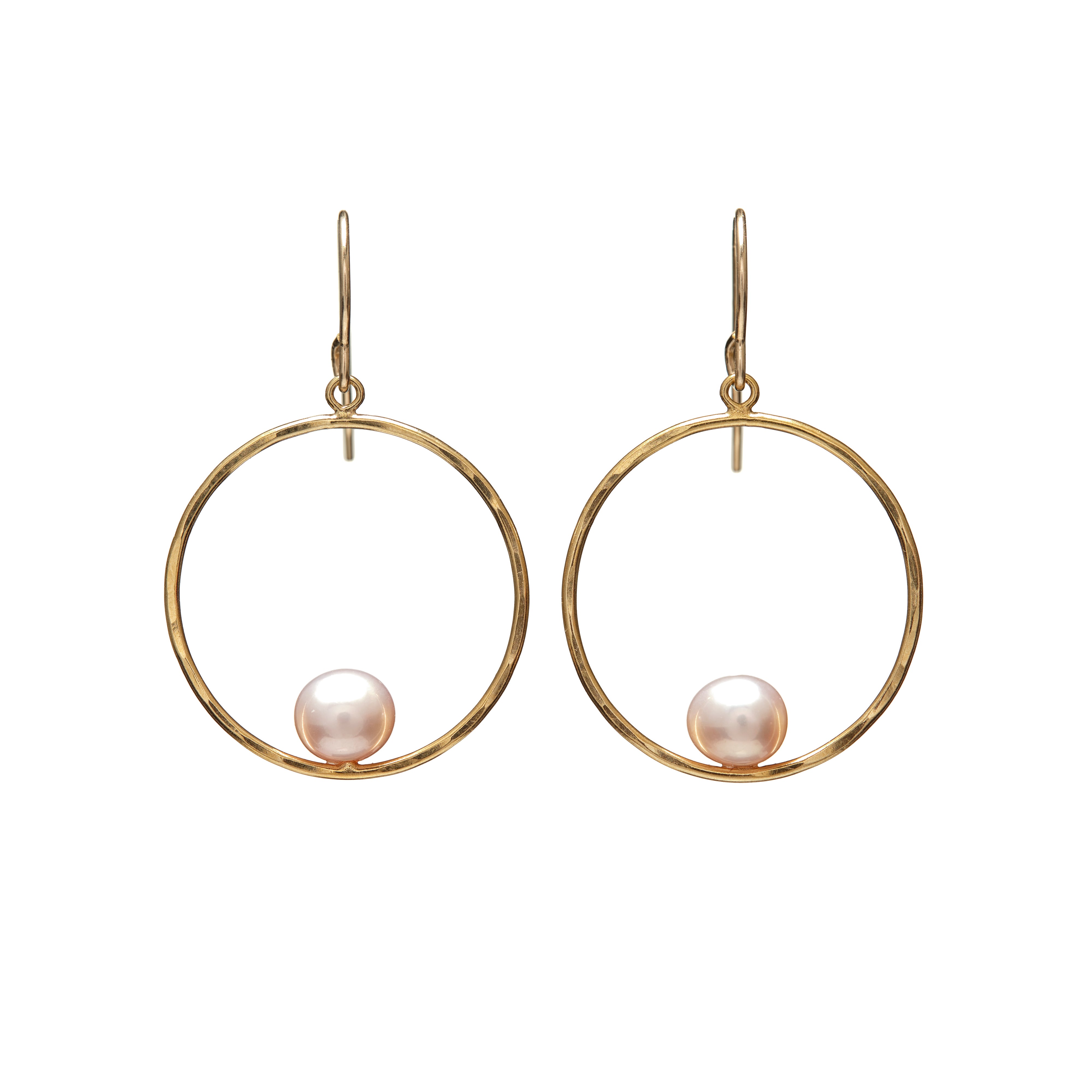 Peg Pearl Hoop Earrings