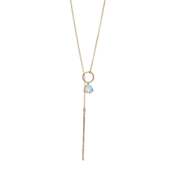 Stick Lariat with Crystal