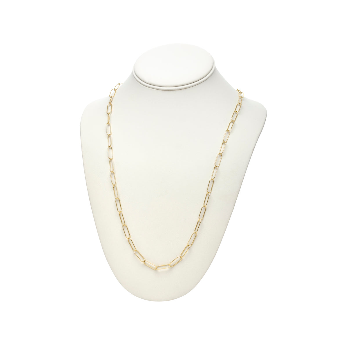 Long Oval Paperclip Necklace