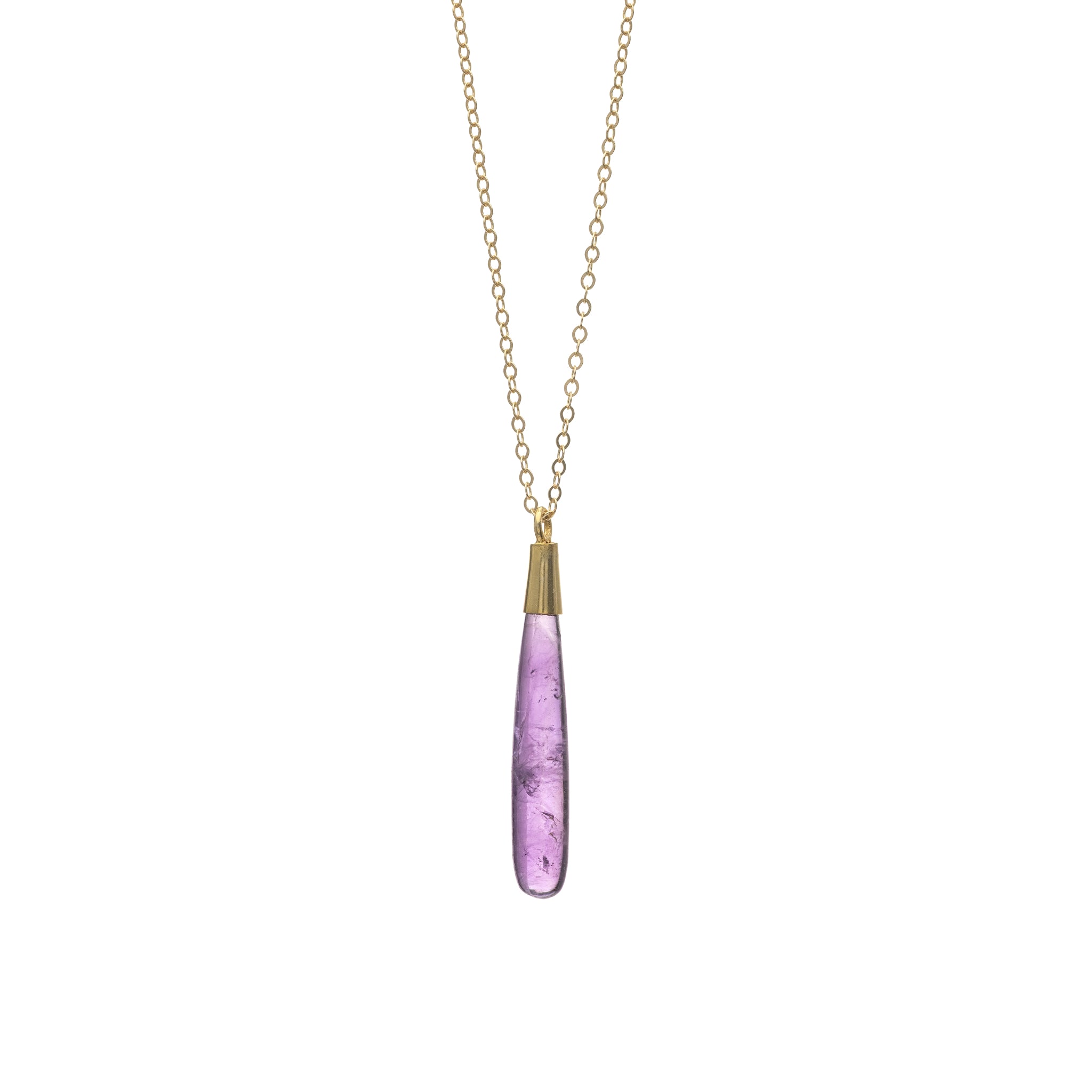 Polished Stone Drop Necklace