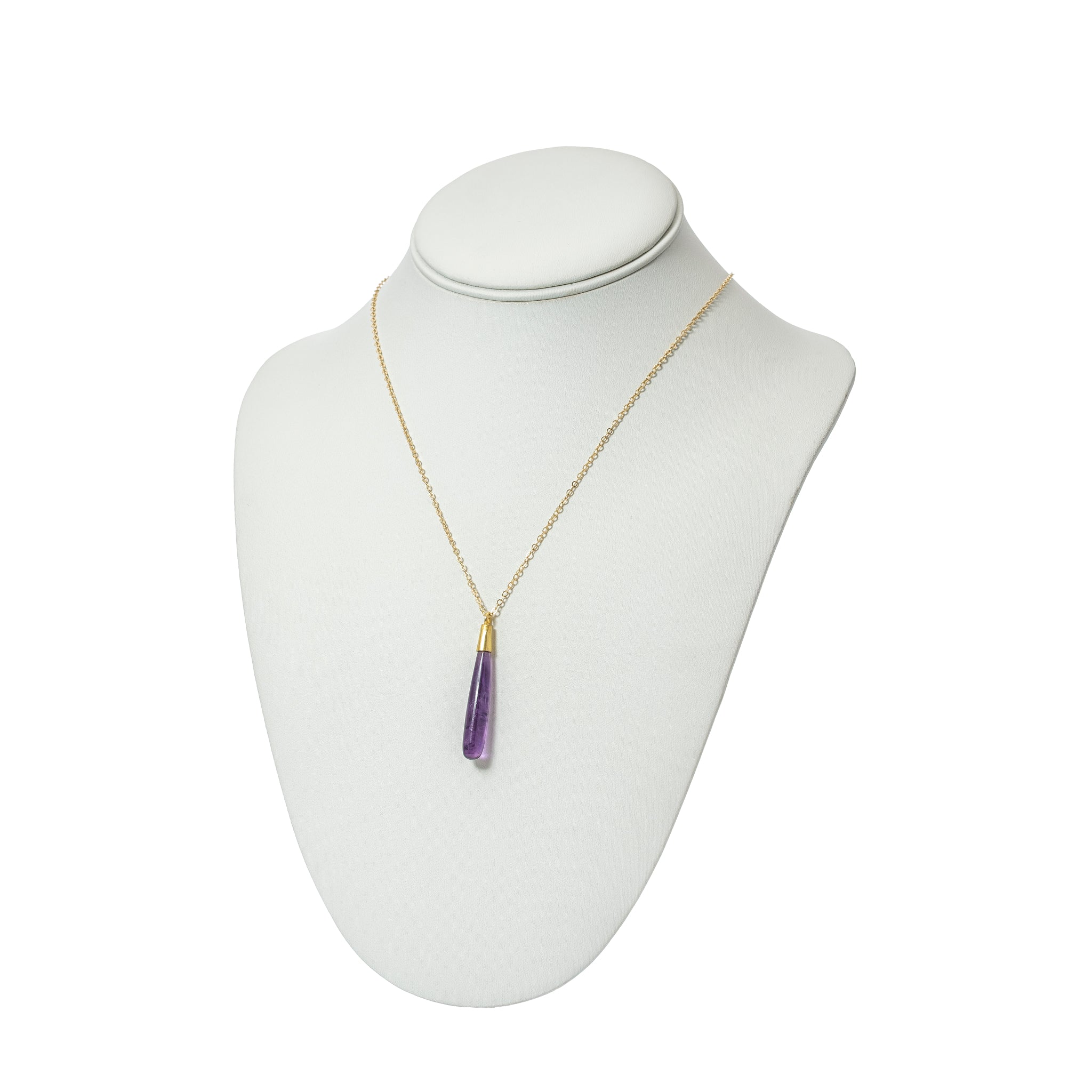 Polished Stone Drop Necklace