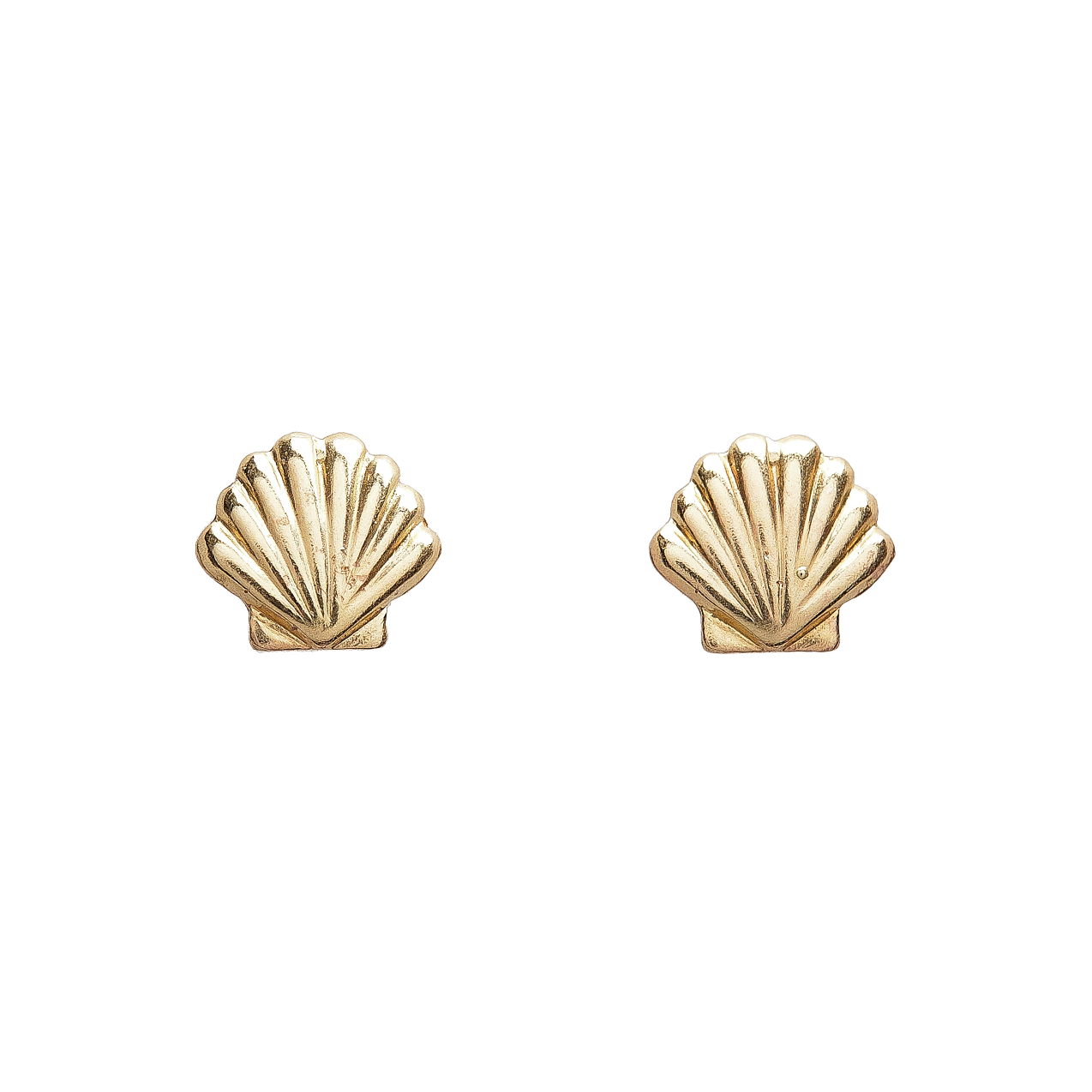 White - Handcrafted Seashell Stud Earrings