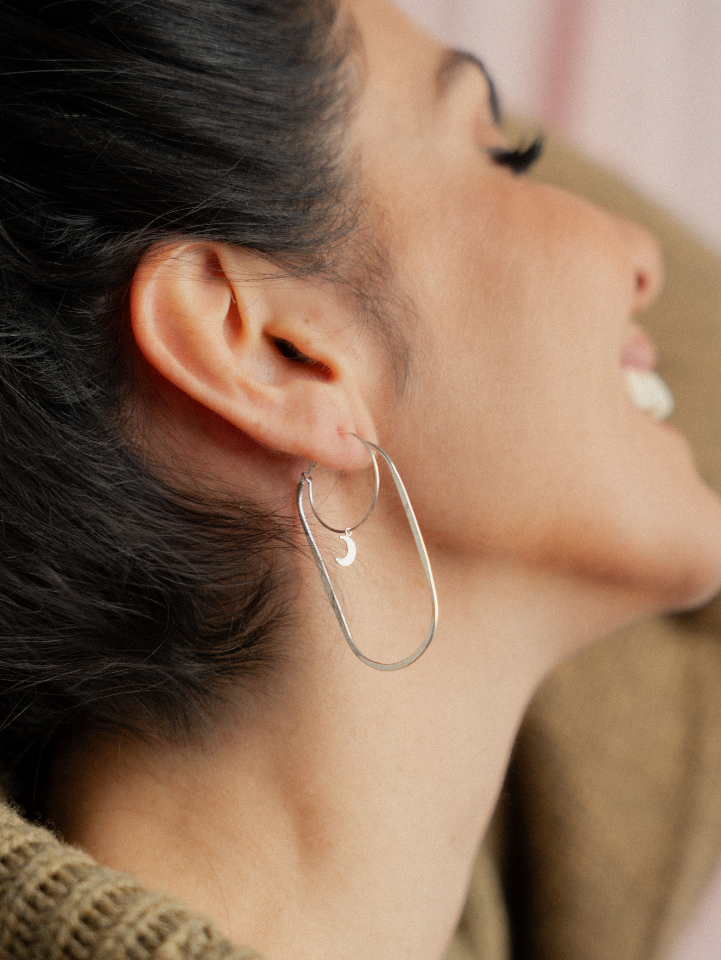 Oval Hoop Earrings