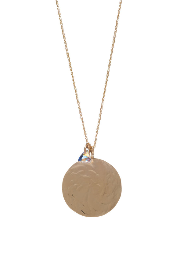 14K Gold Filled Handcrafted Medallion Necklace with Swarovski® Crystal