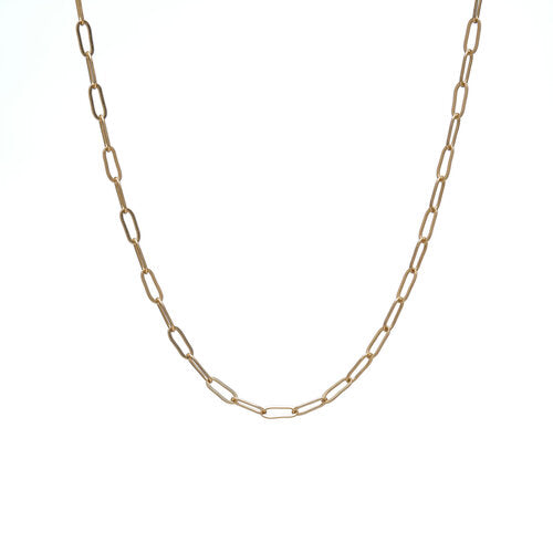 14k Gold Filled Paper Clip Chain Toggle Necklace