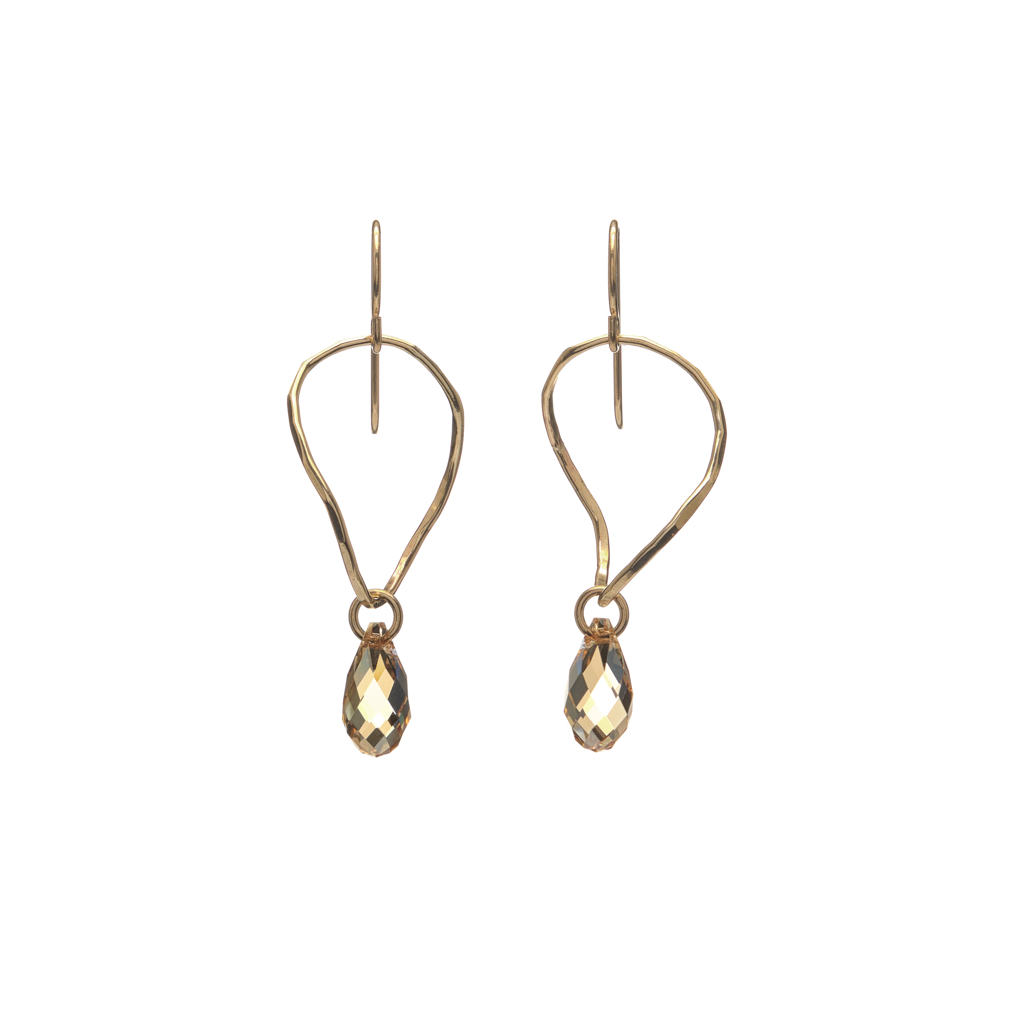 Oval Twist Drop Earrings