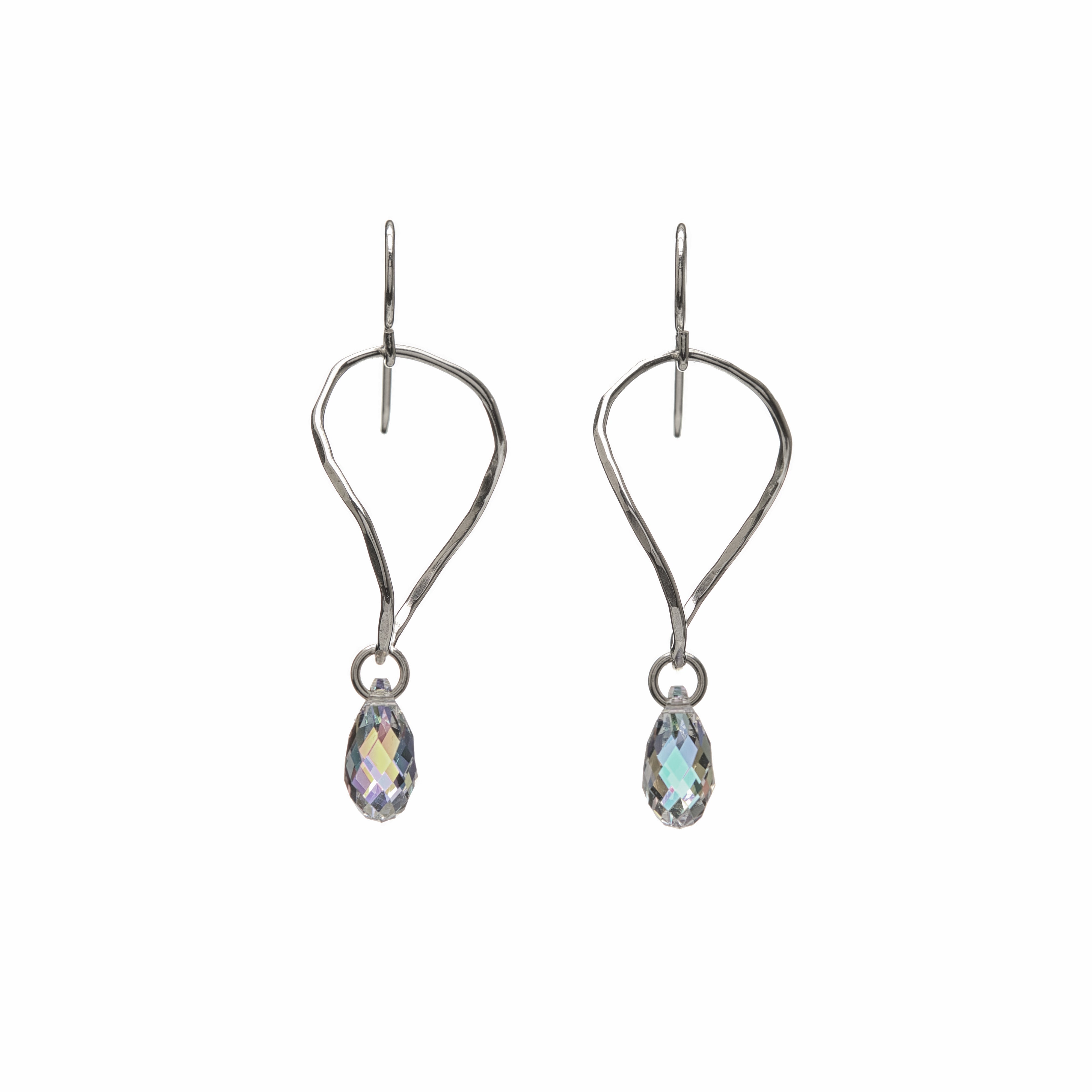 Oval Twist Drop Earrings