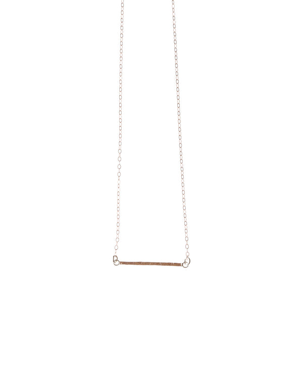 14k Gold Filled Dainty Bar Pendant Necklace
