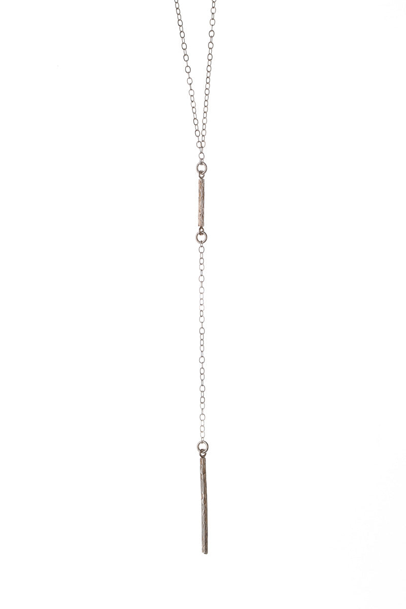 Sterling Silver Bar Lariat Necklace