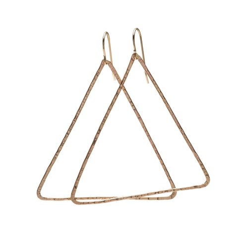 14K Gold Filled Triangle Hoop Earrings