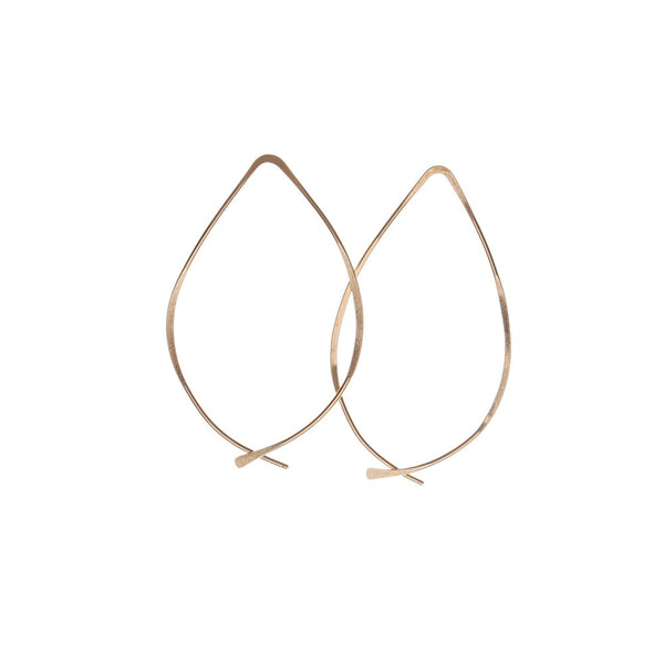 Wire Hoops Hand Forged by Kenda Kist in 14k Gold Filled