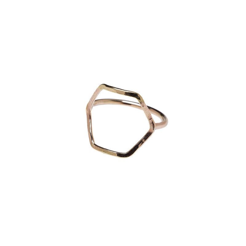 Large Hexagon Ring