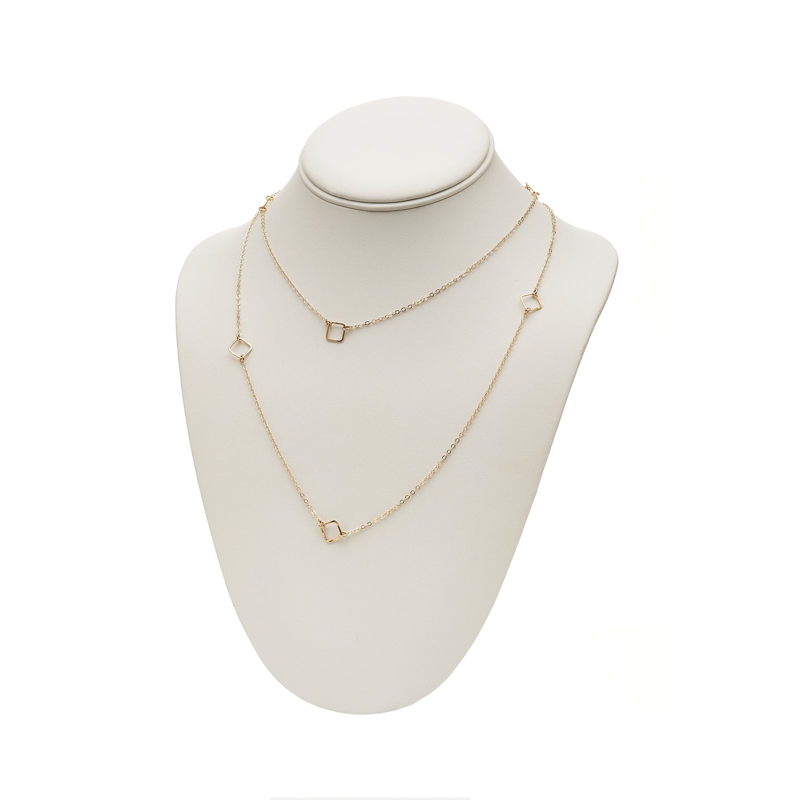 ネックレス・チョーカー Numbering Square Concho Link Necklace #8780 SA5B0013 Long Square Link Necklace – Kenda Kist