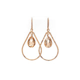 Teardrop with Crystal Drop Earring