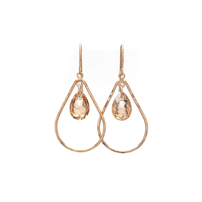 Teardrop with Crystal Drop Earring