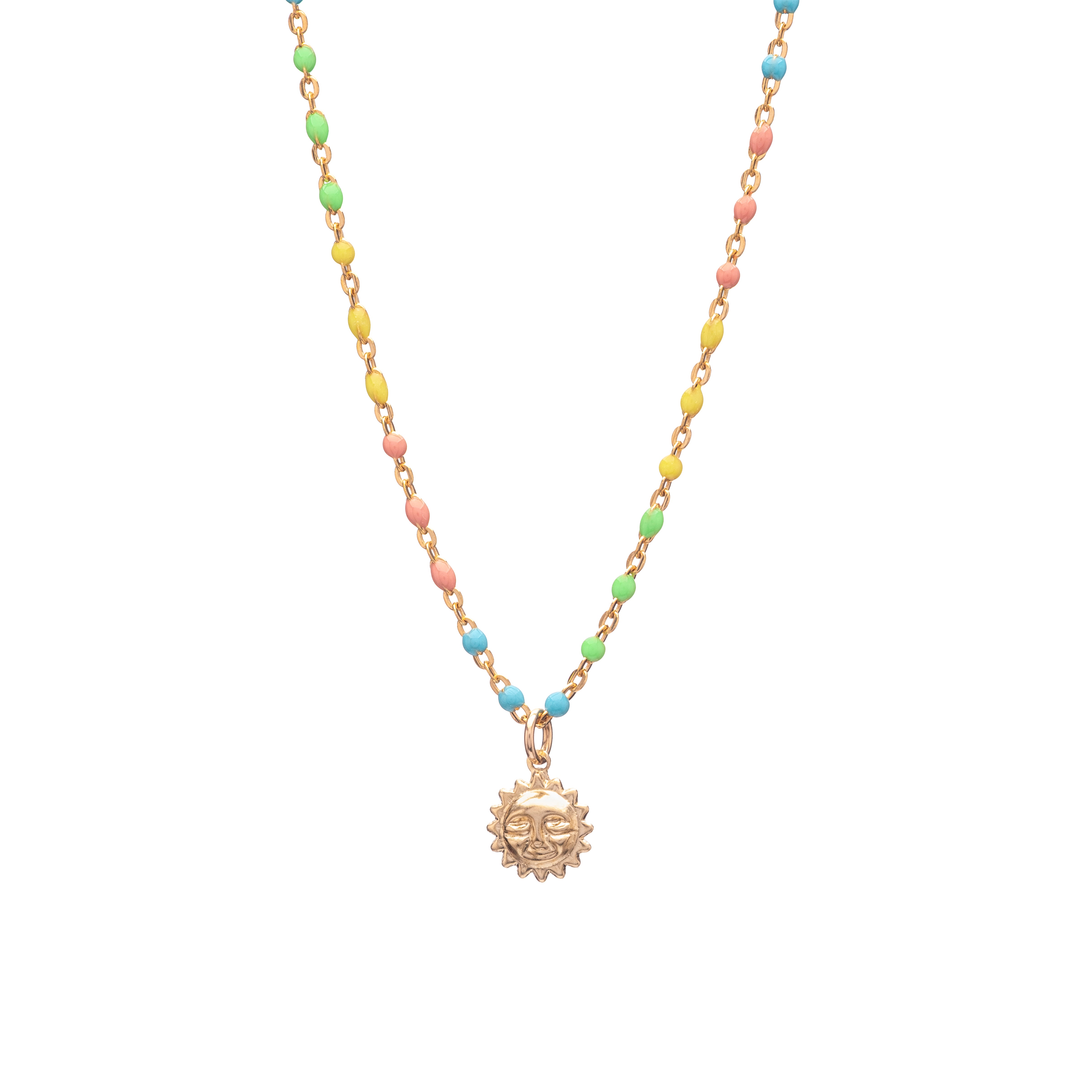 Rainbow Strand Sun Necklace
