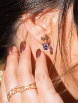 Chevron Elliptic Drop Stud Earrings