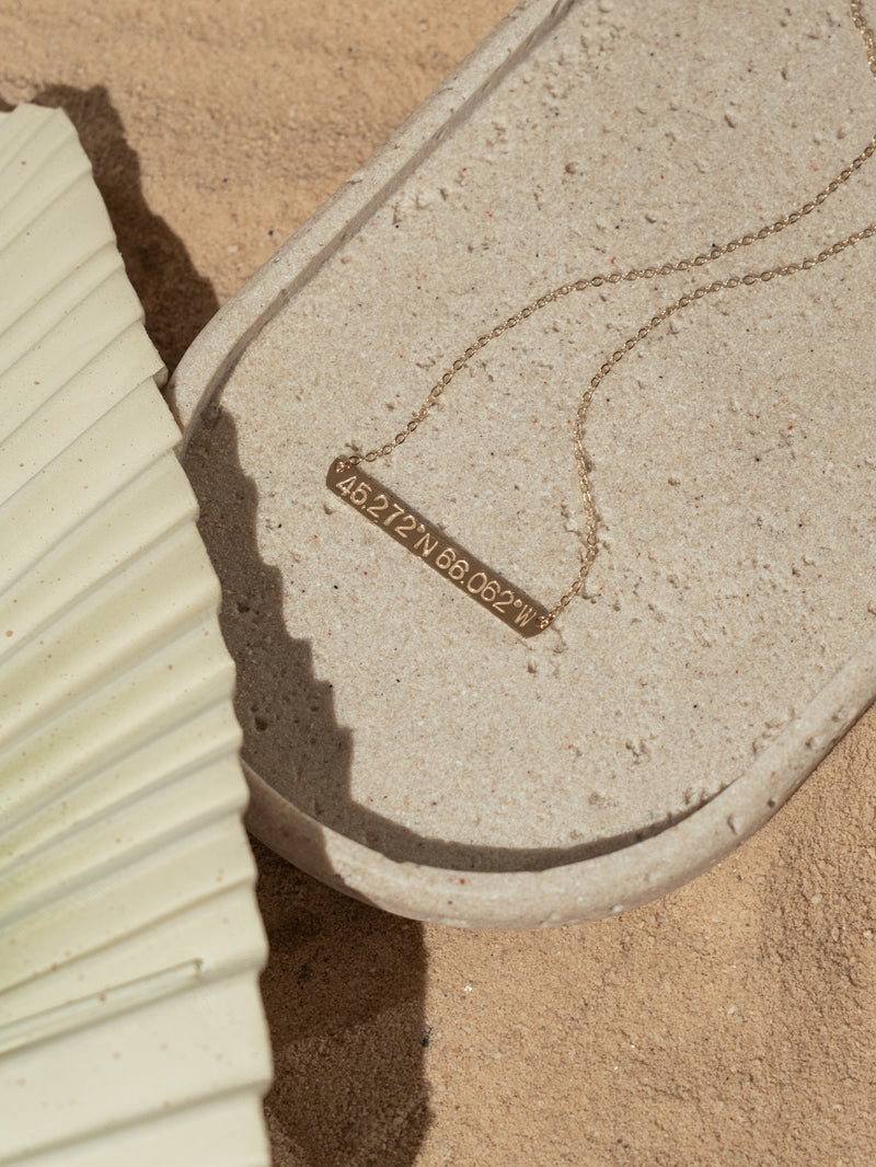 Coordinates Plate Necklace