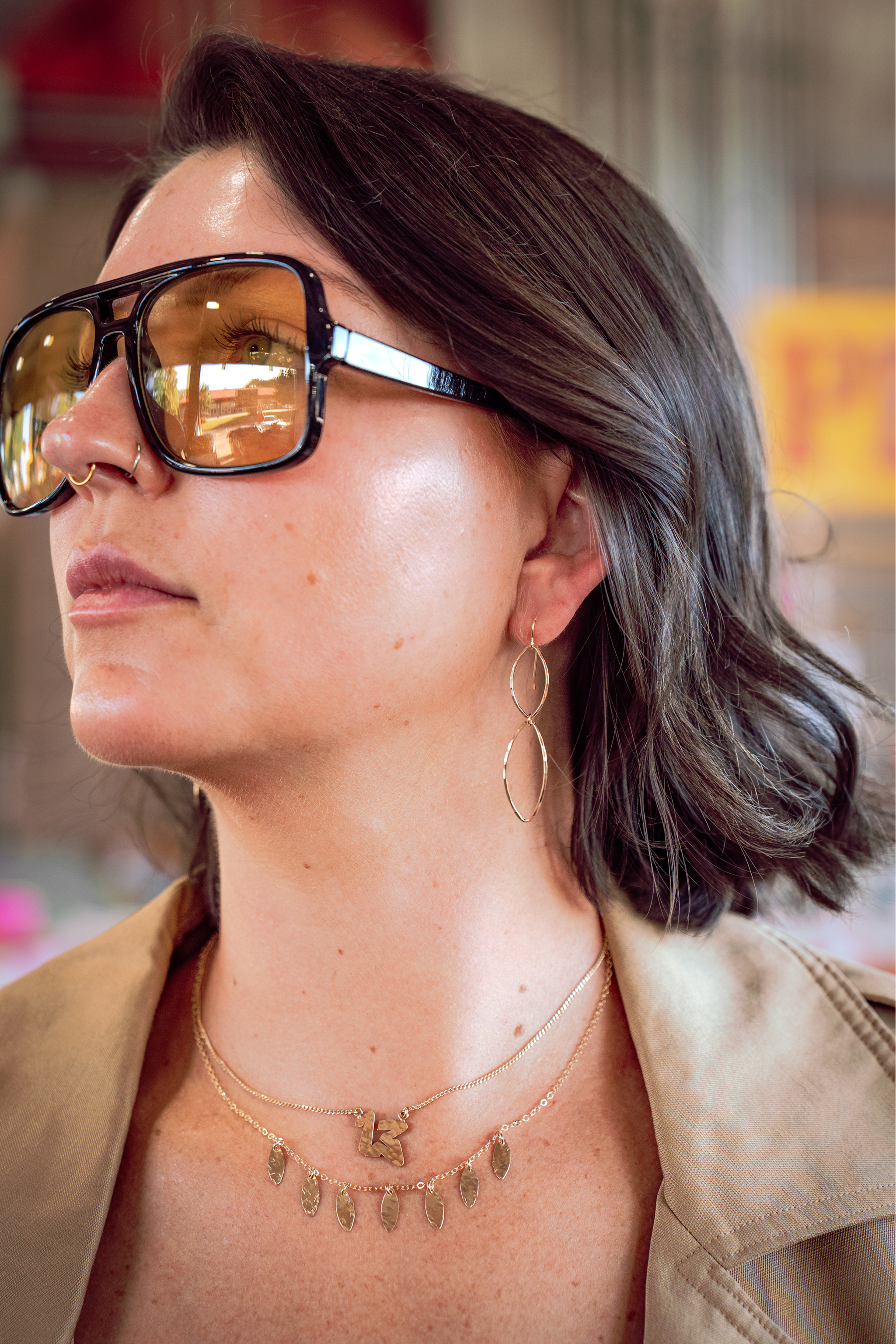 Stacked Marquis Earrings
