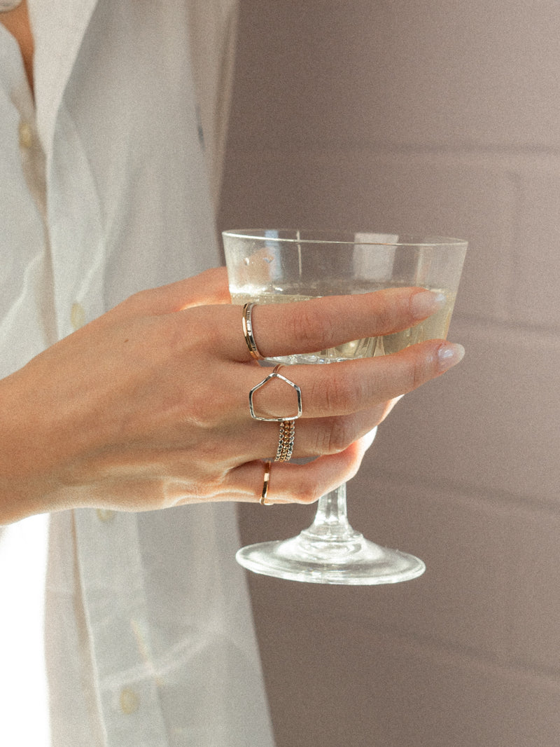Large Hexagon Ring