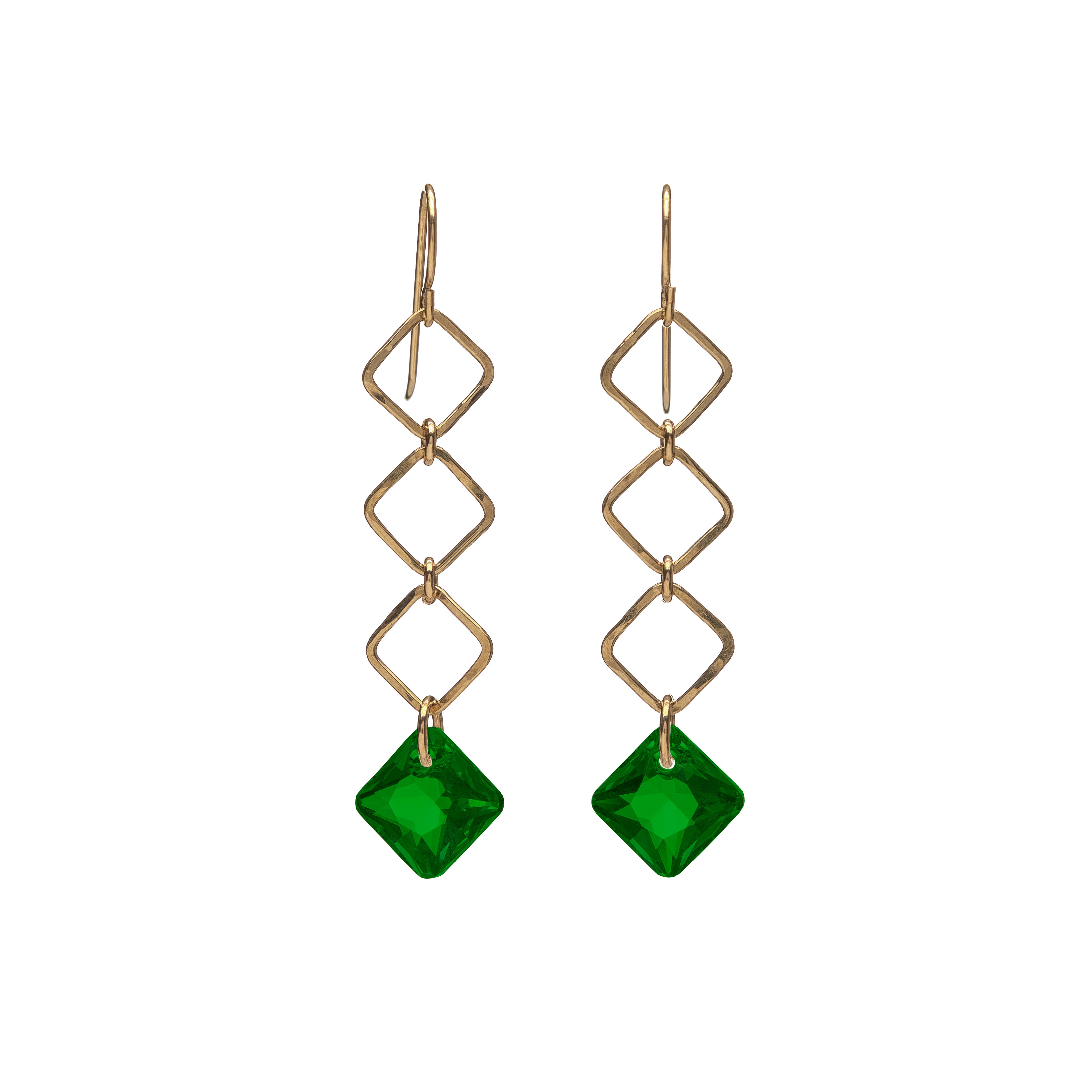 Triple Princess Diamond Drop Earrings