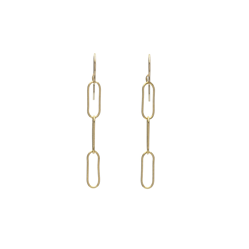 Oval Paperclip Earring