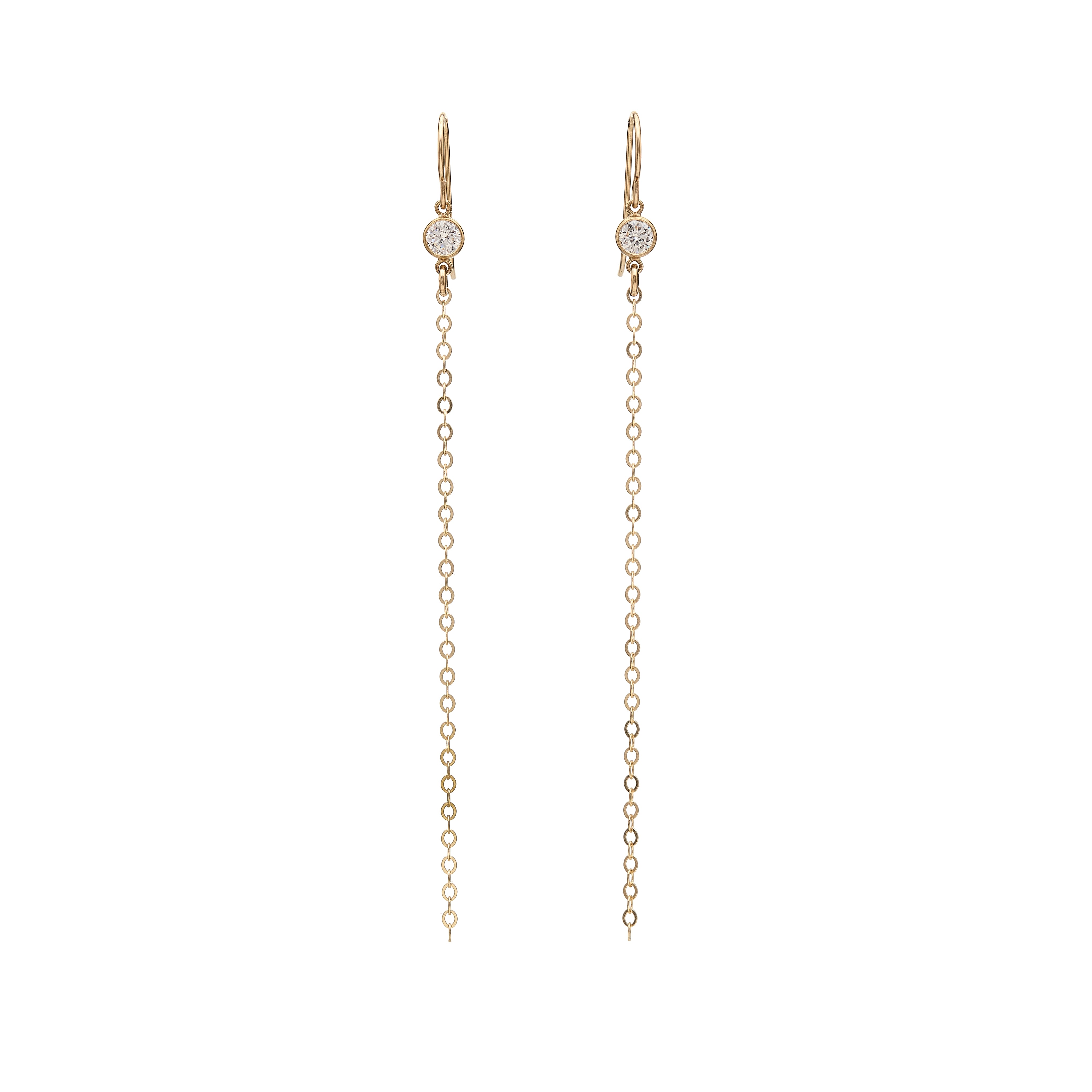 Cubic Zirconia Chain Earring