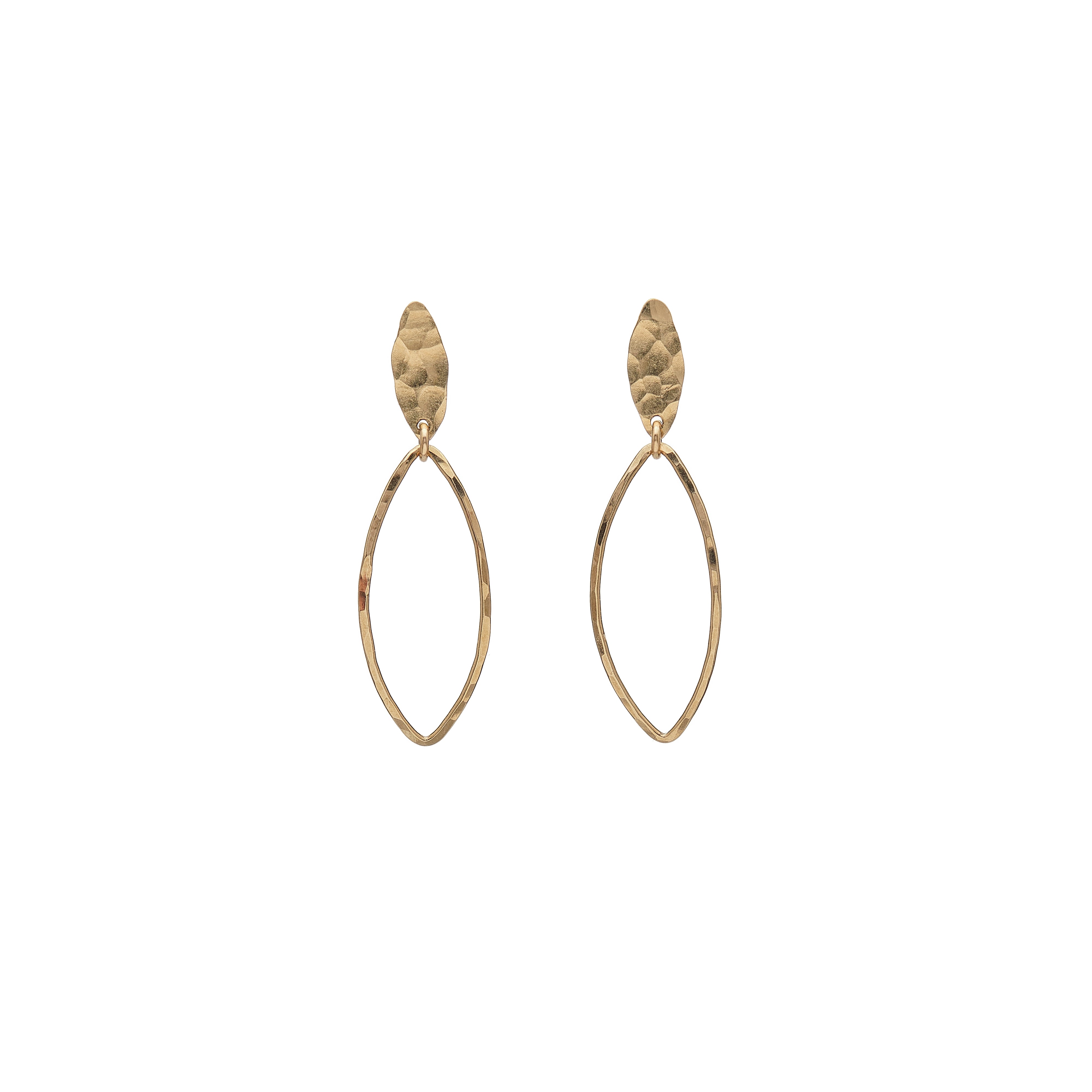 Sequin Leaves Stud Earrings