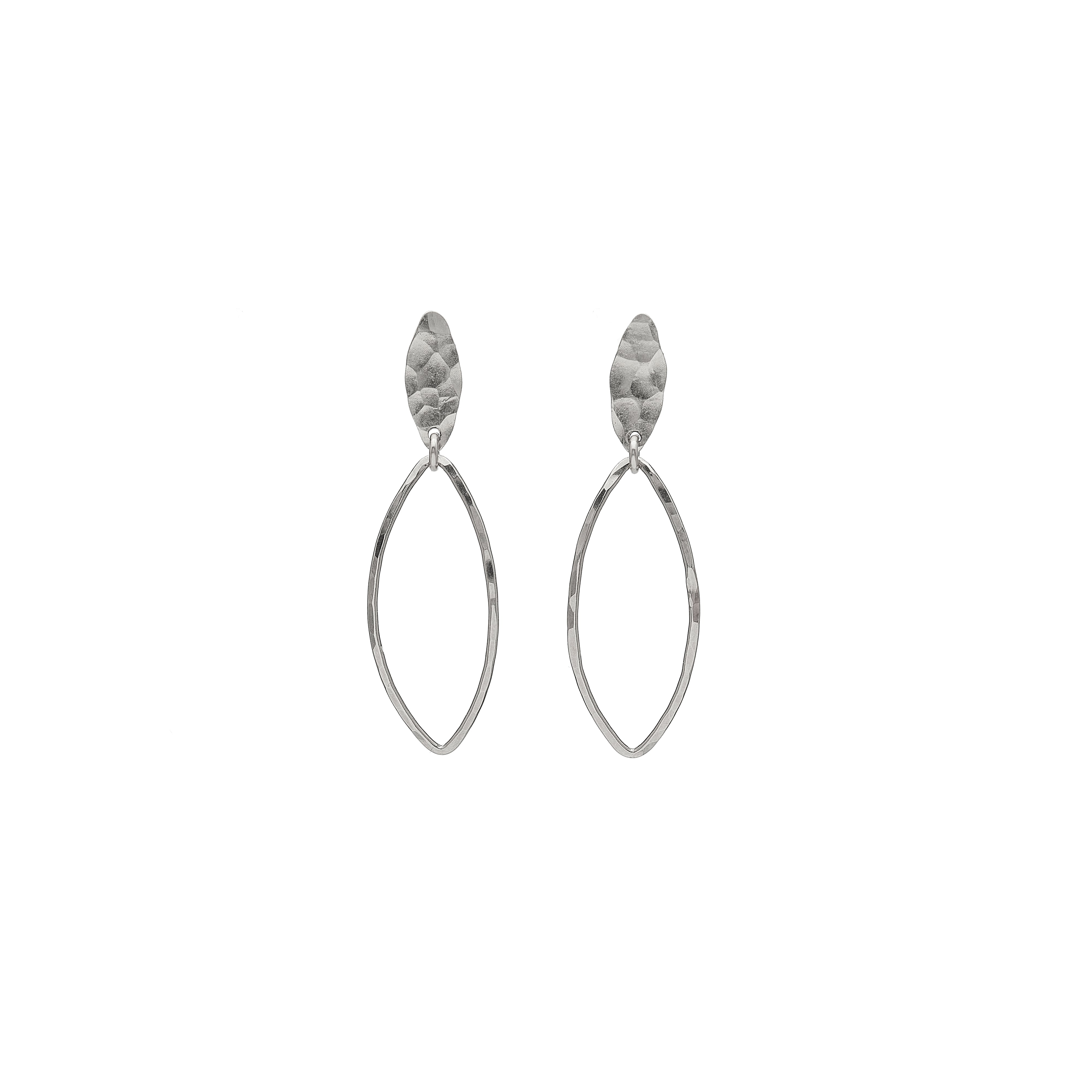 Sequin Leaves Stud Earrings