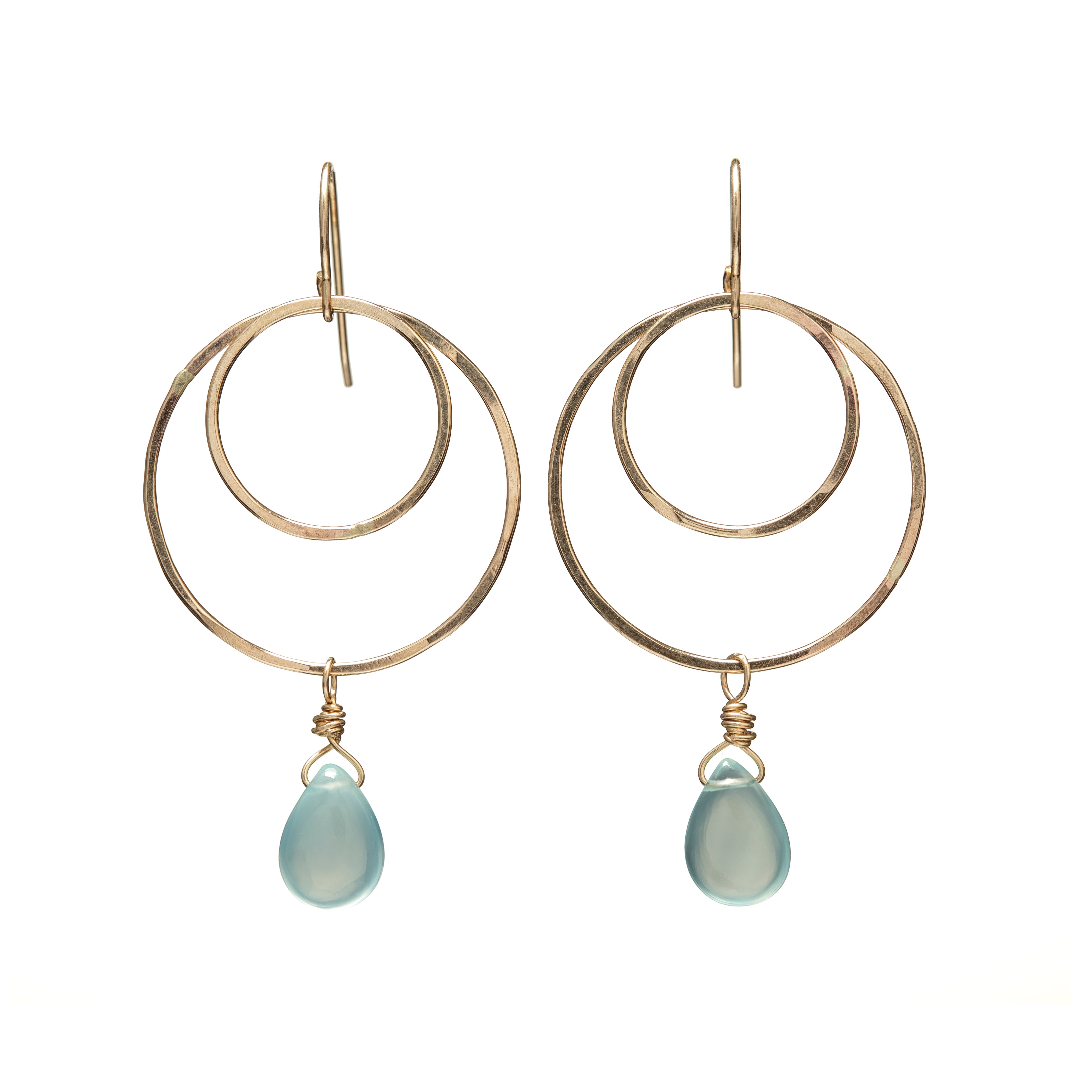 Double Circle Drop Earrings