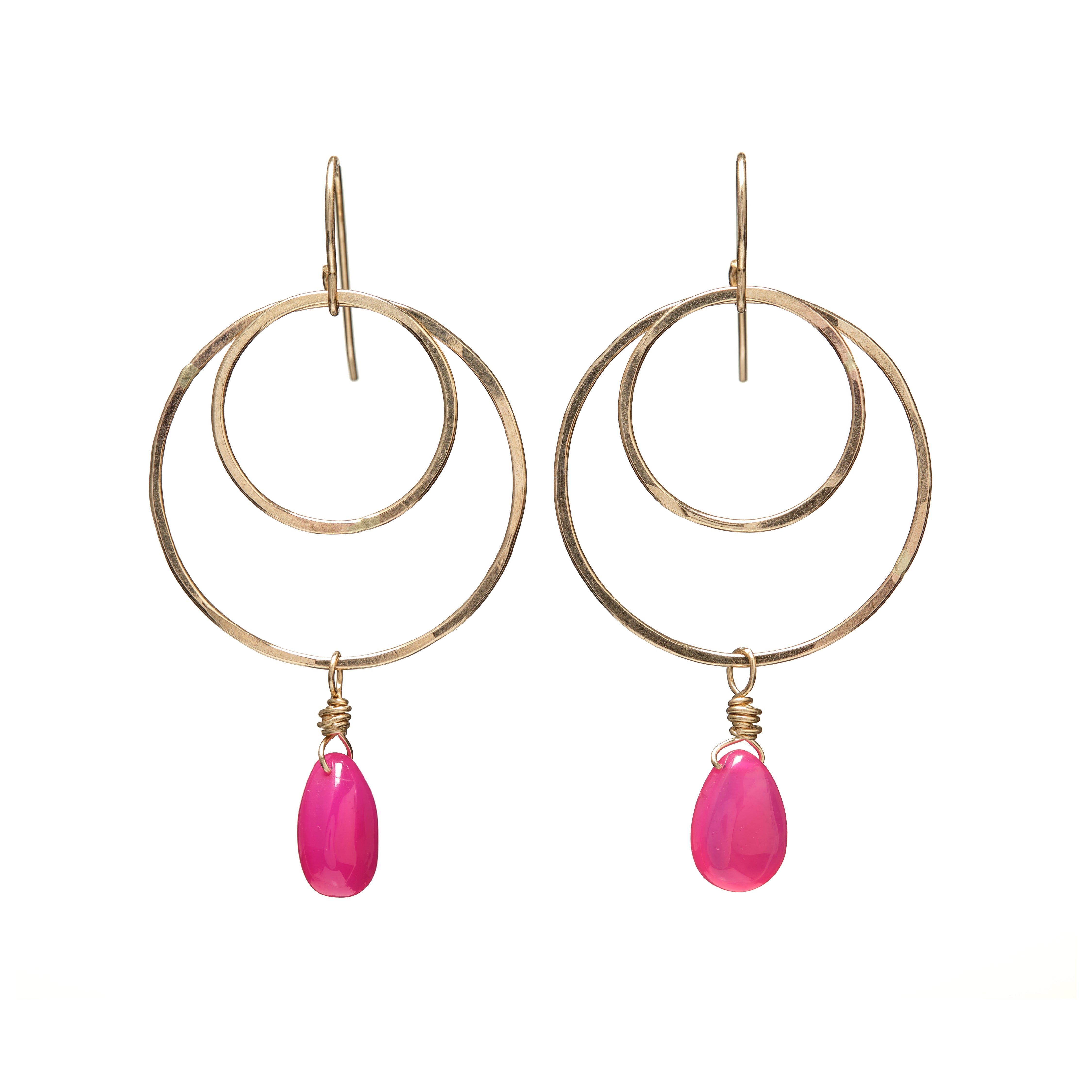 Double Circle Drop Earrings