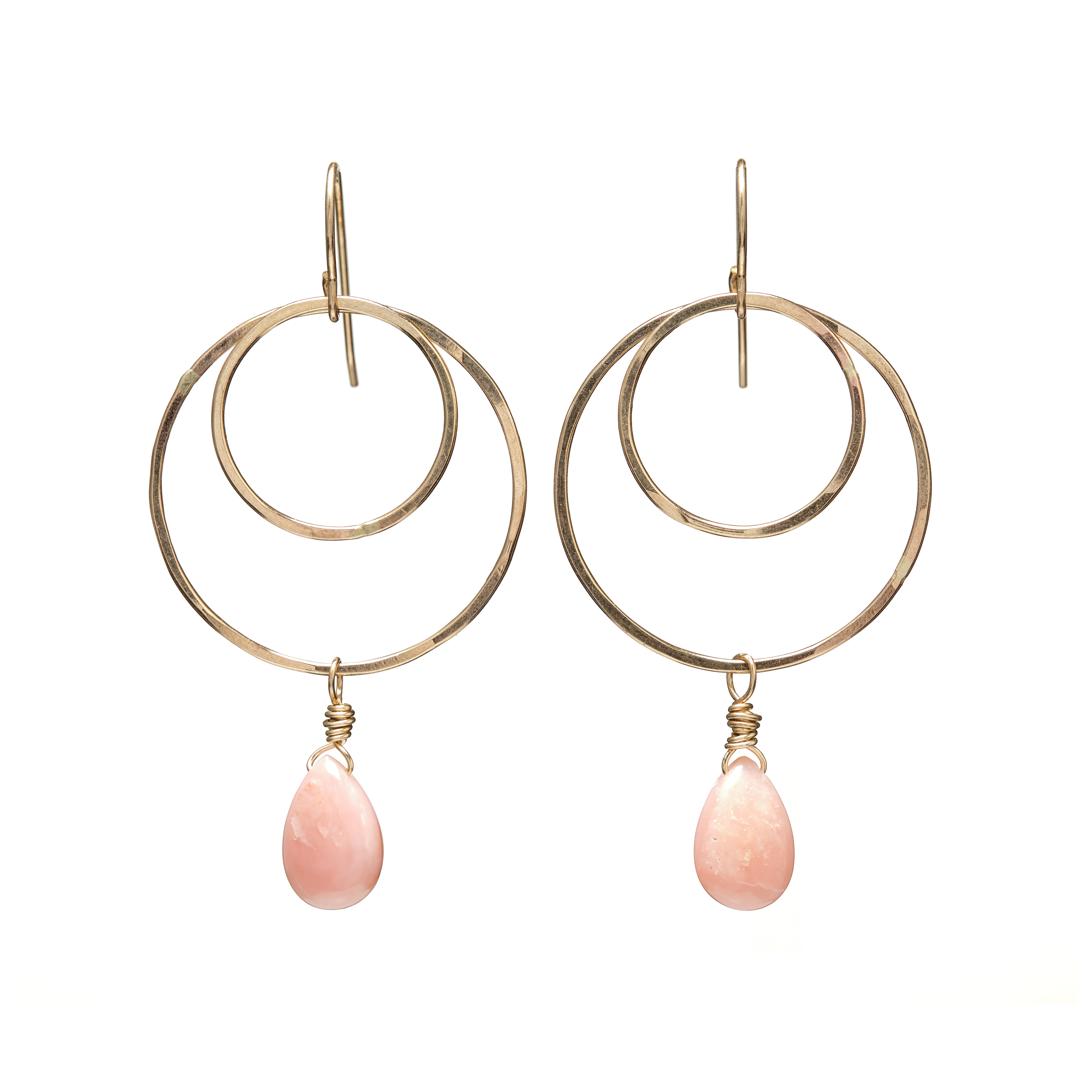 Double Circle Drop Earrings