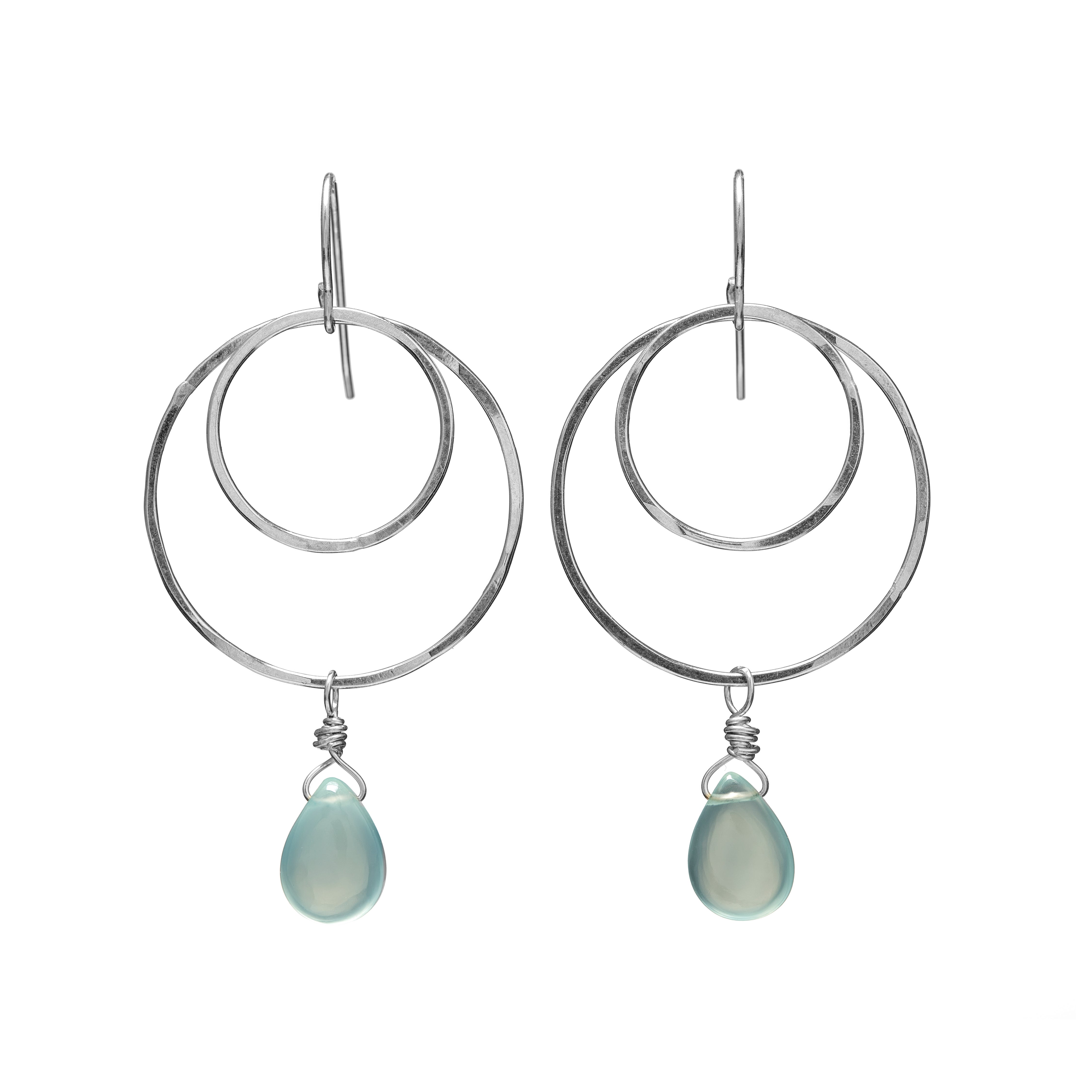 Double Circle Drop Earrings