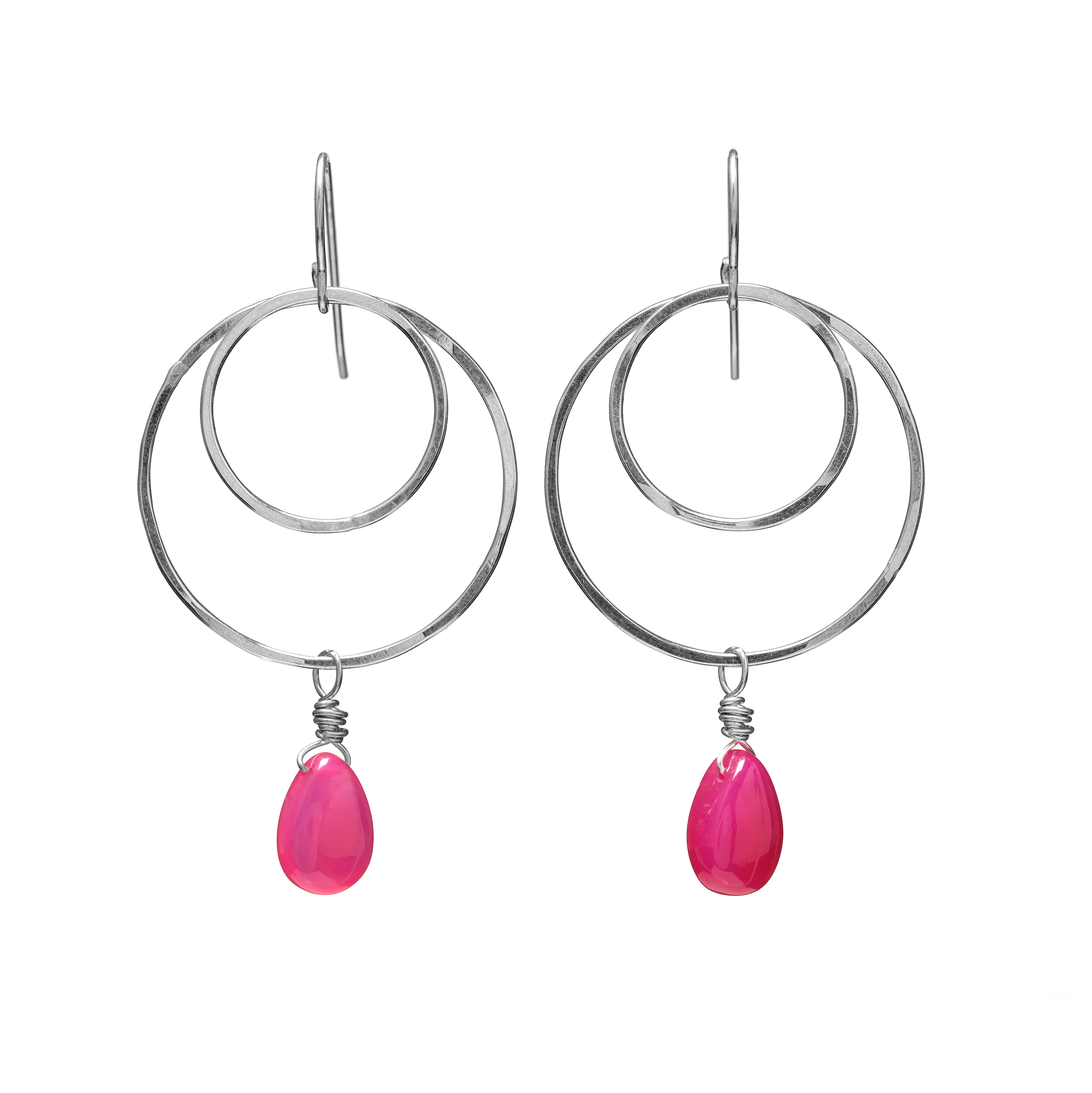 Double Circle Drop Earrings