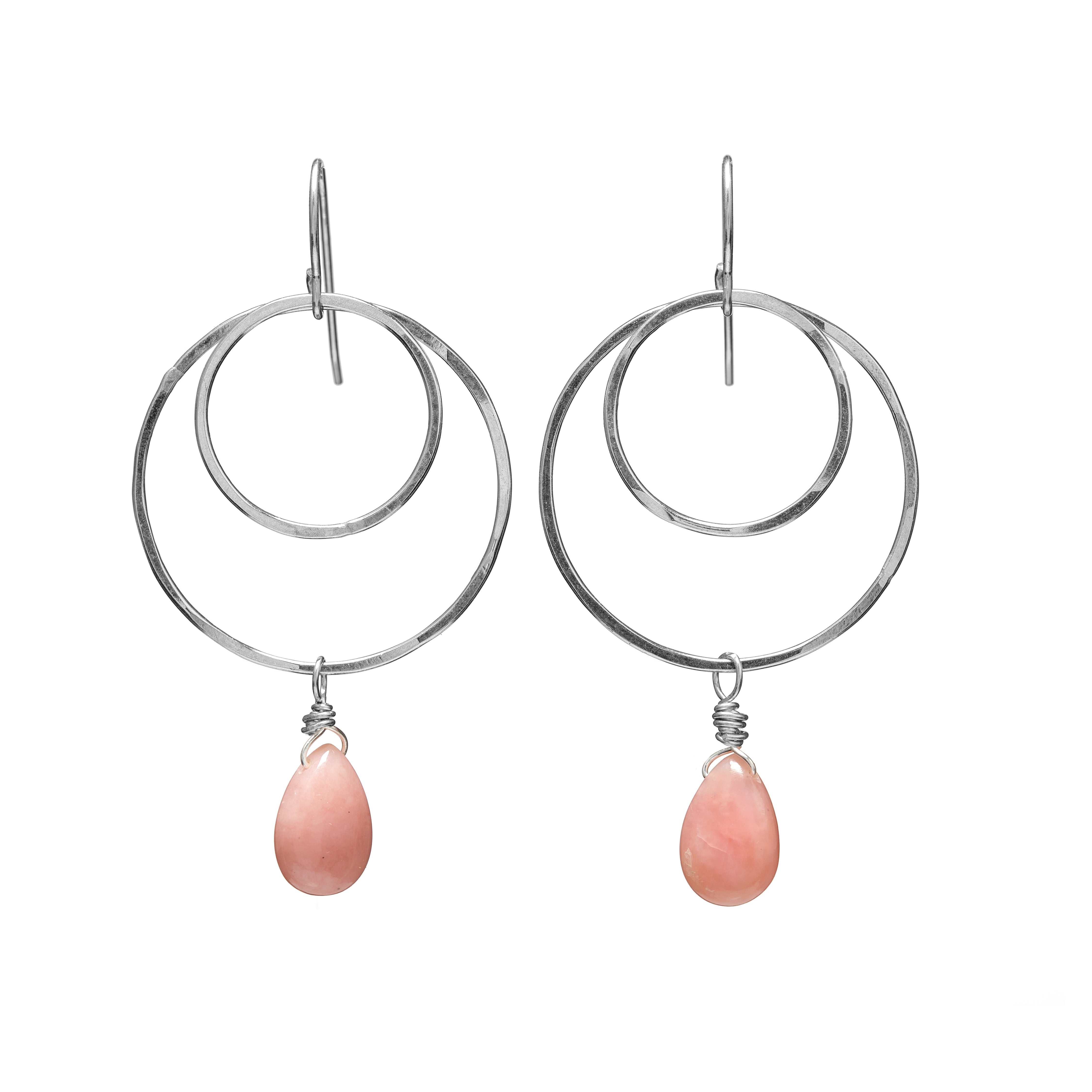 Double Circle Drop Earrings