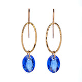 Elliptic Oval Drop Earrings
