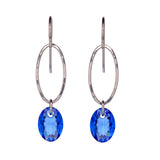 Elliptic Oval Drop Earrings