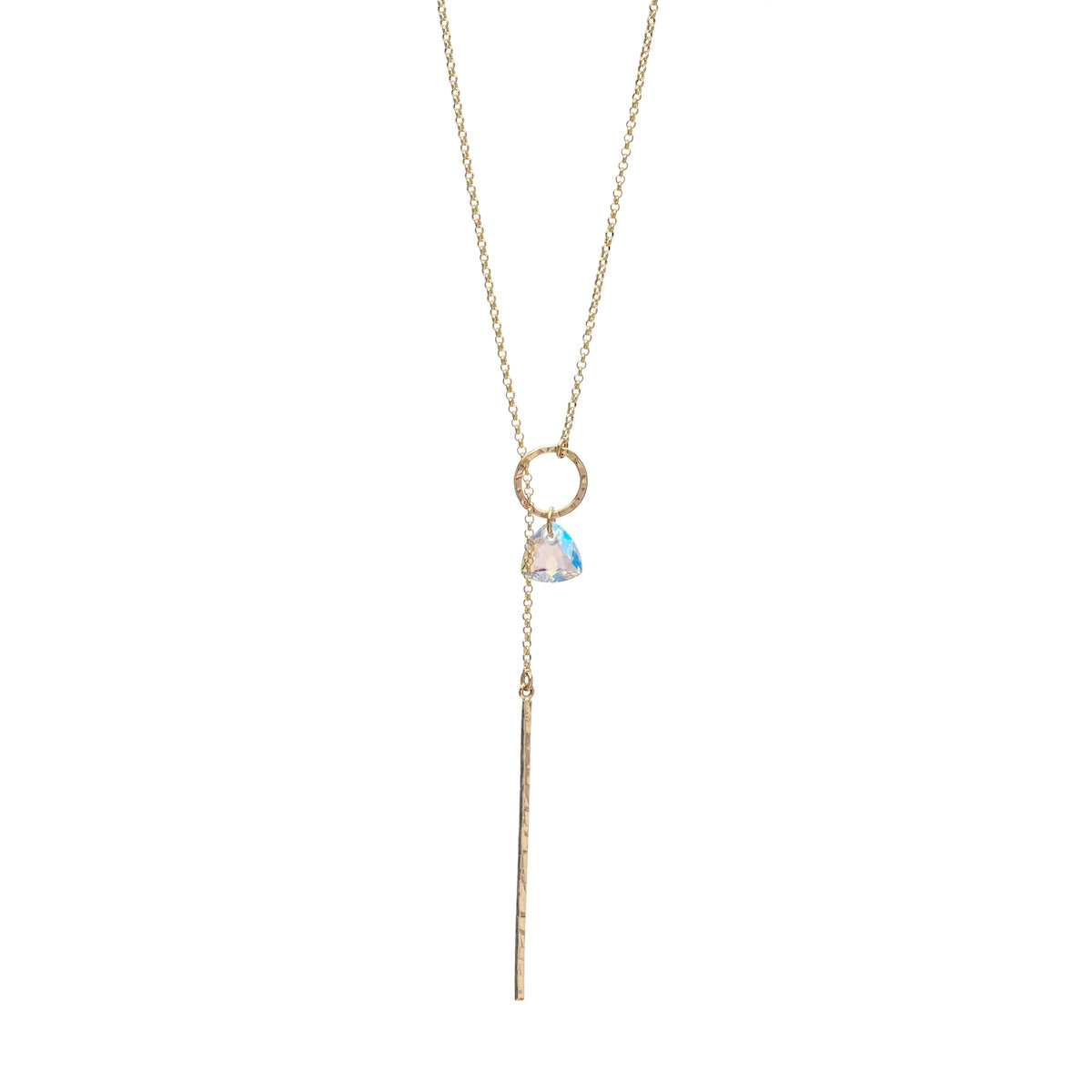 Stick Lariat with Crystal