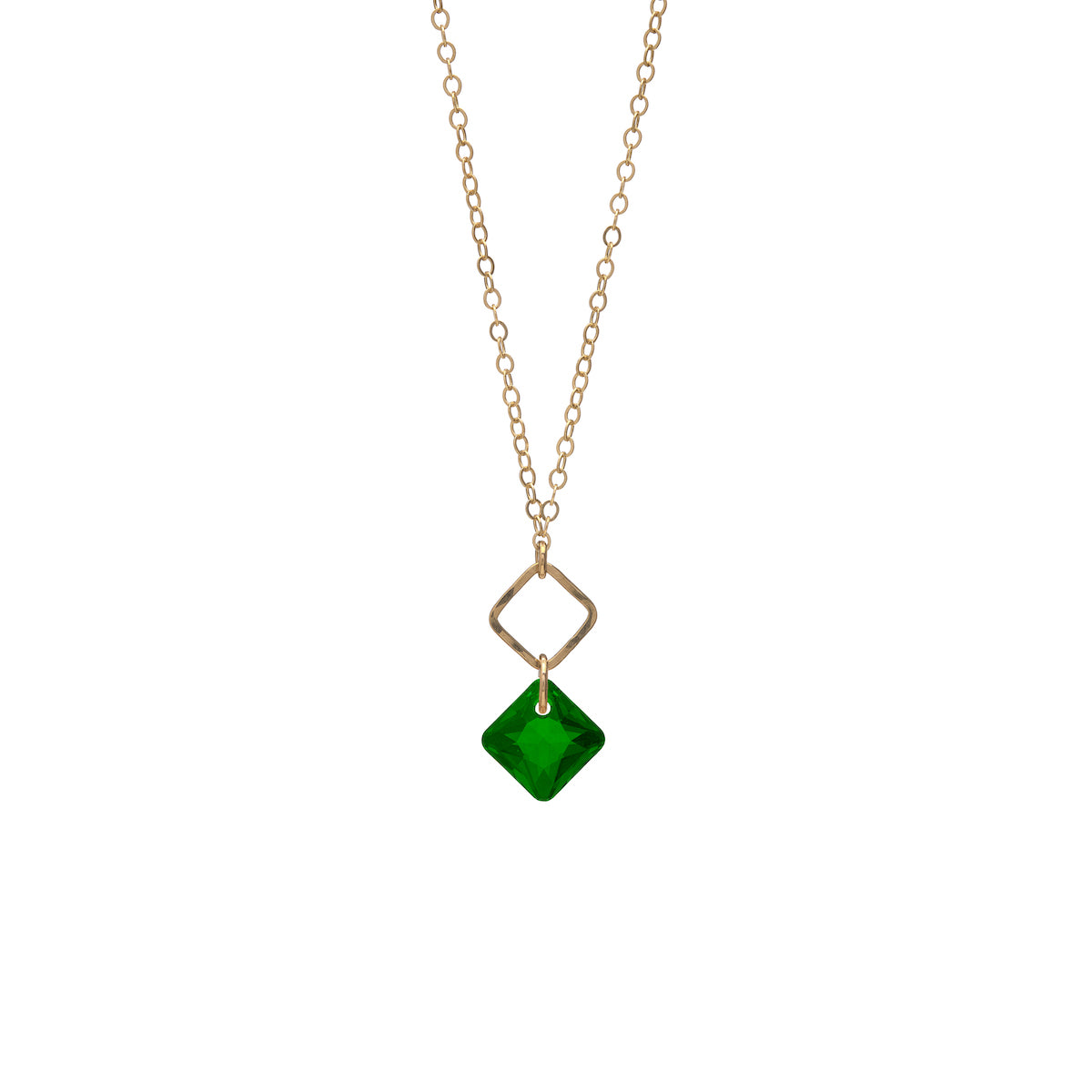 Princess Diamond Drop Necklace