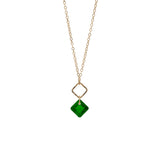Princess Diamond Drop Necklace