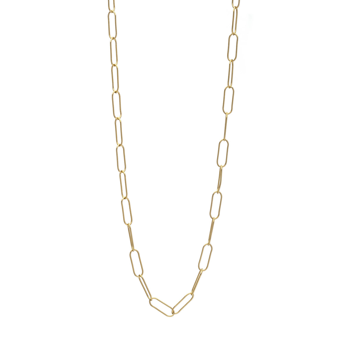 Long Oval Paperclip Necklace