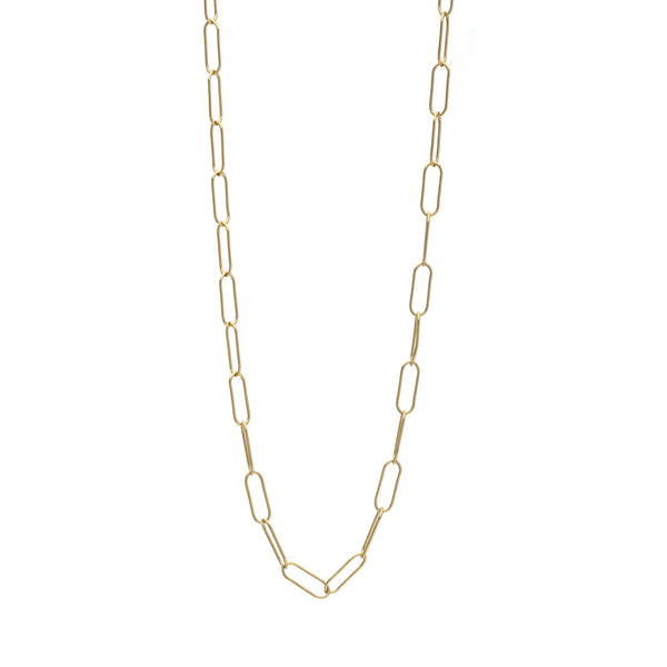 Oval Paperclip Necklace - Long