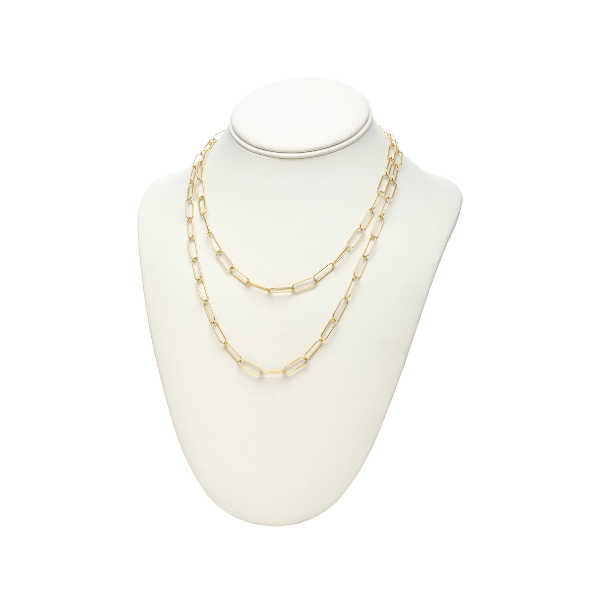Long Oval Paperclip Necklace