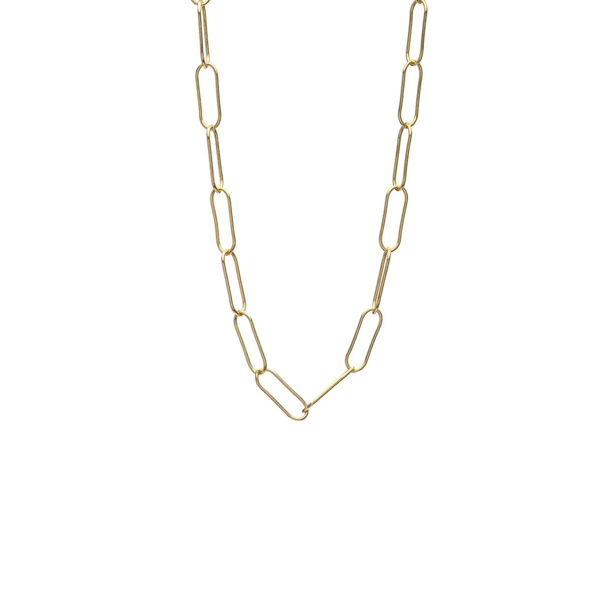 Short Oval Paperclip Necklace